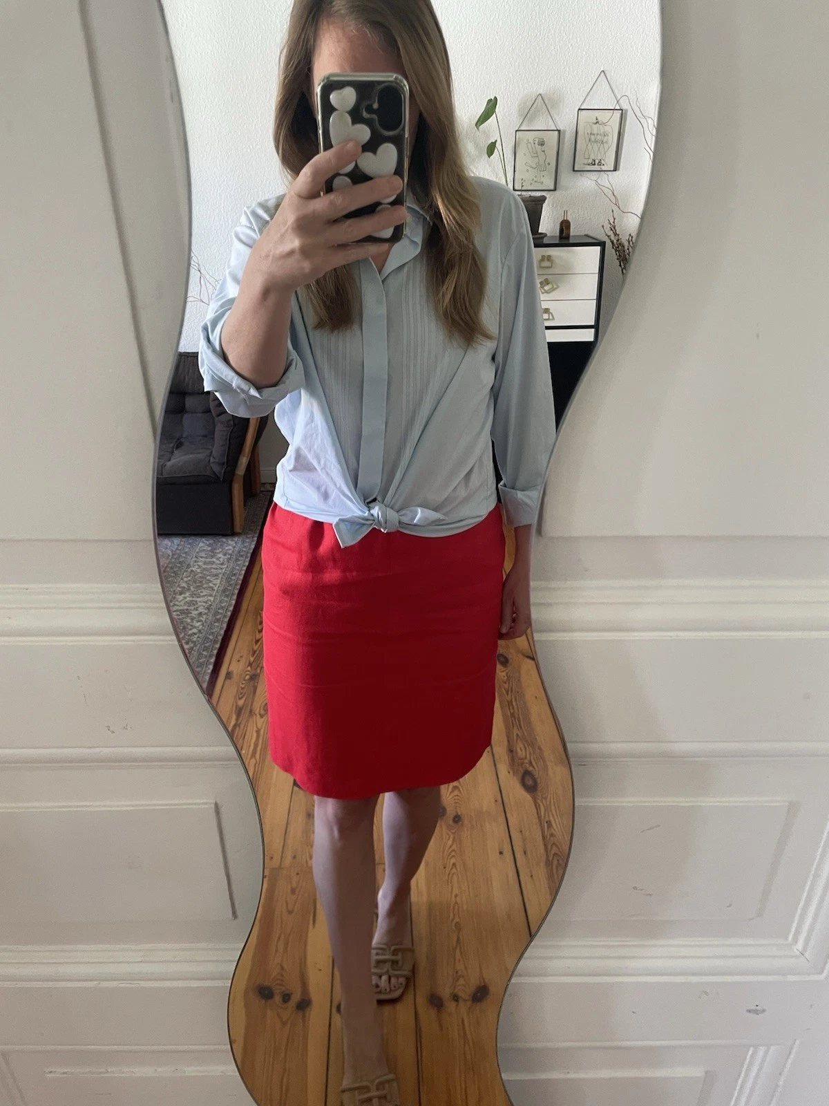 Vintage 60’s Italian Red Linen Pencil Skirt - Size EUR 38
Opens in a new window or tab