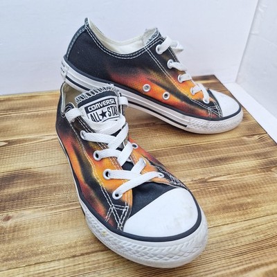 Converse All Star Chuck Taylor Unisex Low Tops Mens Size 3 Shoes W5 Blk/Orng