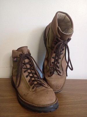 DANNER Men's Size 11 Light II 33000 6'' Hiking Boots Brown Nubuck Green Nylon