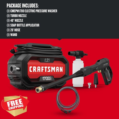 #ad #ad CRAFTSMAN 1700 PSI Pressure Washer Lightweight Corded Power Washer $179.00