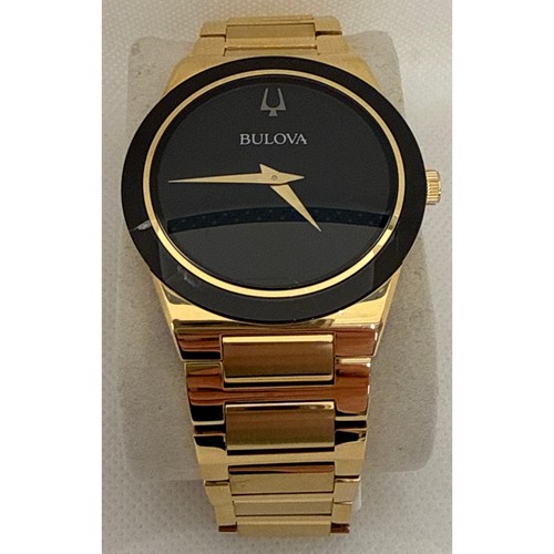Bulova Millennia Men's Stainless Steel Black Dial Quartz Watch 97A183