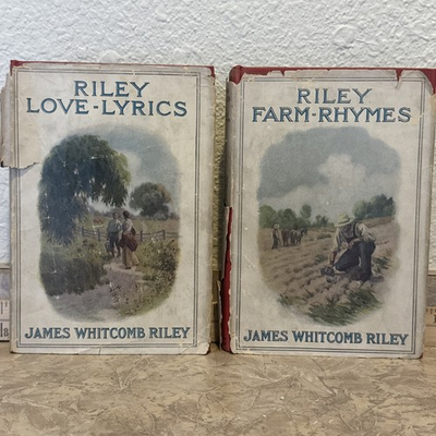 #ad #ad 1916 Riley Love Lyrics Farm Rhymes James Whitcomb Riley Grosset Dunlap DJ $49.95