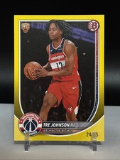 2025 Topps Bowman - Tre Johnson III - Yellow Paper #’d /75 (RC) - Wizards