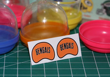 1968-1980 Cincy Bengals Vending LIGHT Decals for Mini Football Gumball Helmets