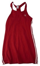 NWT Adidas Originals Racer B Dress Built in Athletic Bra Cotton Blend Scarlet L