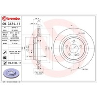 Brembo 2X Bremsscheibe Hinten Ø315Mm InnenbelüFtet FüR Mercedes-Benz S-Klasse