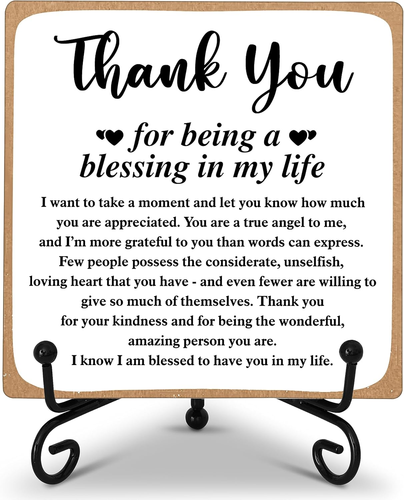 Thank You Gifts for Women Men Friends Mom, Thank You for Being a Blessing in My - Photo 10/12