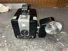 Vintage Kodak Brownie Hawkeye Camera Brown Bakelite Body Flash Model