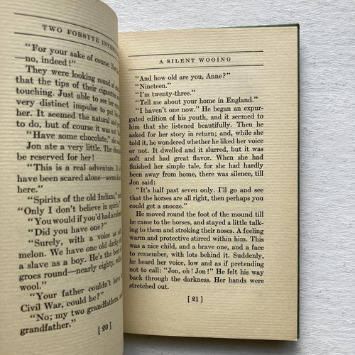 Vintage Two Forsyte Interludes John Galsworthy 1928 Hardcover Classic Fiction - Picture 8 of 13