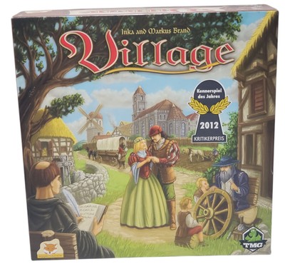 VILLAGE BOARD GAME tmg eggertspiele 2012 OOP English 2nd Edition COMPLETE EUC