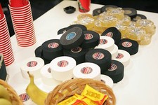 Tape is shown in the Primus Worldstars locker room on Decemb- Ice Hockey Photo