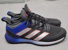 Adidas Adizero Ubersonic 4 Clay Shoes Mens 11.5 Black Blue Low Top Tennis HQ5929