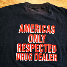 T-shirt vintage anni 90 Pharmacist farmacia spacciatore arte grande punto singolo