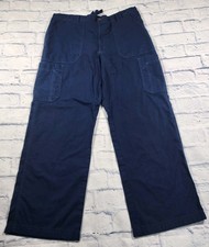 Carhartt Pants MENS L Blue Ripstop Elastic Waist Drawstring Scrub Nurse Tech