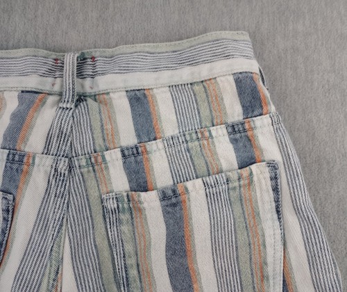 Pantalones Cortos BDG Mamá Tiro Alto Mujer Talla 26 Multicolor Denim Rayas Puños - Imagen 14 de 22