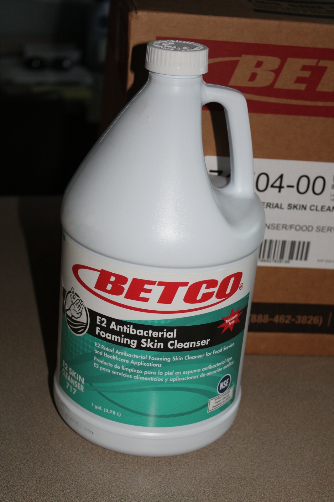 Case 4 Gallons Betco E2 Antibacterial Foaming Skin Cleanser Model No