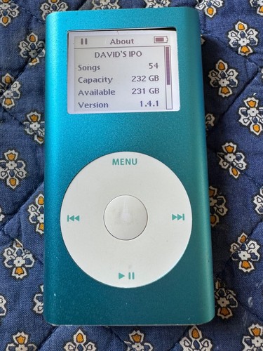 BLUE 256gb Apple iPod mini Gen 2 - upgraded - Wolfson DAC