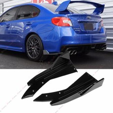 Gloss Black Style Rear Bumper Diffuser Splitter Spats For Subaru Wrx Sti 15-2021