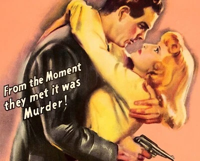 "DOUBLE INDEMNITY" (1944) one sheet - 27"x41" great Billy Wilder movie poster! - Picture 2 of 6