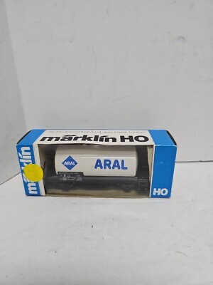 Marklin HO #4440 Aral Tanker White Model Train Car 