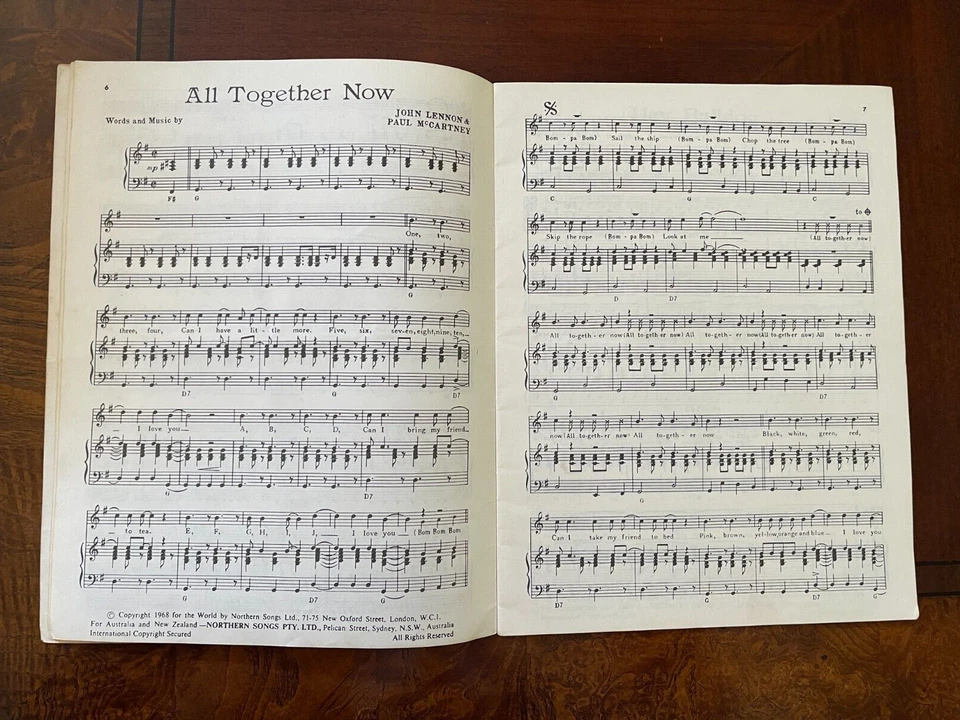 SUPER RARE! The BEATLES Book of Recorded Hits Souvenir Song Album AUS-3746 - Image 4 of 4