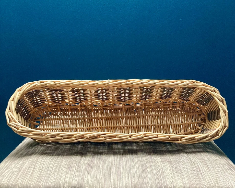 Authentic 1960s French Wicker Baguette Basket –Burgundy Côte d’Or Vintage Rustic - Image 2 of 4