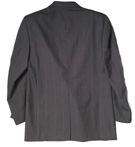 Vintage Brooks Brothers Windowpane 2 Piece Suit Size 43/37 Long Gray - Picture 15 of 16