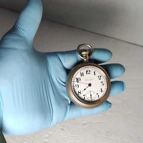 Antique Hamilton 18s 17j Grade 926 Adjusted Openface Lever Set Nickel Movement