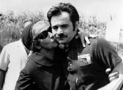 Political prisoner Alexander Panagoulis is greeted his mother - 1973 Old Photo