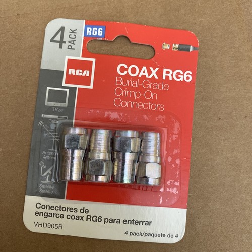 Conector F RCA RG6 (paquete de 4) VHD905R RCA VHD905R 0444760861