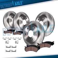 Front Rear Disc Rotors Ceramic Brake Pads for Silverado Sierra 1500 Tahoe Yukon