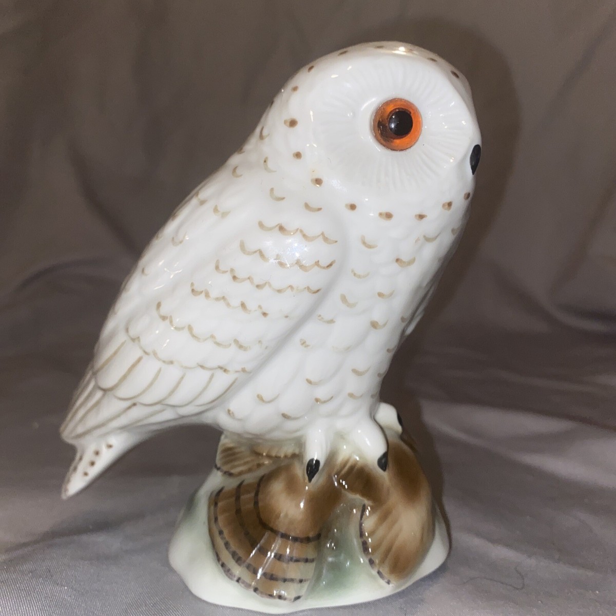Gerold Porzellan Porcelain Owl with Glass Eyes | eBay