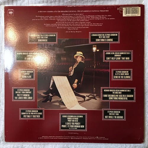 BARBRA STREISAND *THE BROADWAY ALBUM* 1985 PROMO VINYL LP EX - Picture 2 of 12