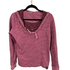 Kavu Pink Long Sleeve Hooded Pull Over Jacket Size Medium