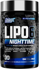 Nutrex Lipo 6 Nighttime Fat Burner | Melatonin Sleep Aid & Weight Loss Diet Pill