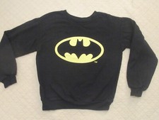 Batman DC Comics Boys Sweatshirt Long Sleeve Pullover Black Size S 3-5 