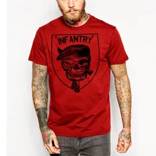 Military T-Shirt Army Navy Machine Gunner Sniper Paratrooper Infantry