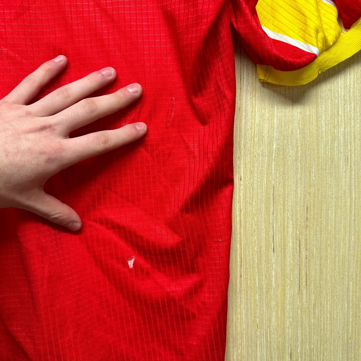 Vintage Macedonia Jersey Adult Size Large Red Short Sleeve Men's