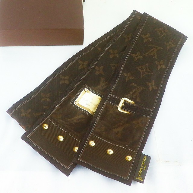 New In Box Louis Vuitton Monogram Continental Bandeau Silk Scarf | eBay