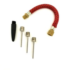 Bicycle Bike Portable Hand Air Pump Tube Hose Needles Head Replacement Set 5pc