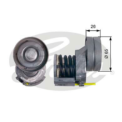 Gates T39023 Belt Tensioner, V-Ribbed Belt For Audi Seat Skoda Vw-image