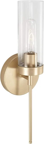 Austin Allen AA1016SF Riley Modern Clear Glass Wall Sconce - Picture 1 of 4