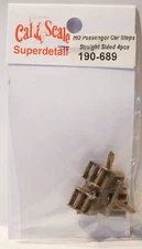 Cal-Scale #689 Straight-Sided Passenger Car Steps -- Brass pkg(4)