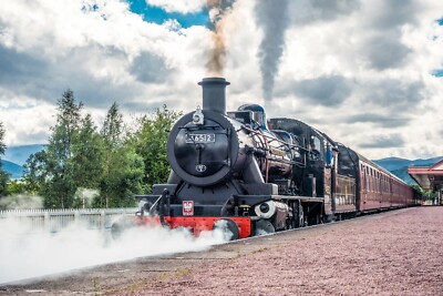 Jacobite Steam Train 3D zerschlagen Wandansicht Aufkleber Poster Vinyl Aufkleber Wandbild Z175