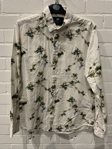 Pre Loved Herren Gentle Park Foral Print Freizeithemd Größe Large