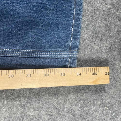 Carhartt Jeans Mens 32x34 Carpenter Pants Blue Denim B13 DST Cotton Mens NWT - Picture 10 of 13
