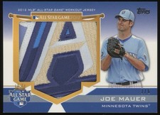 2012 Topps Update All Star Patch Joe Mauer “A” Game Used /6 Twins HOF