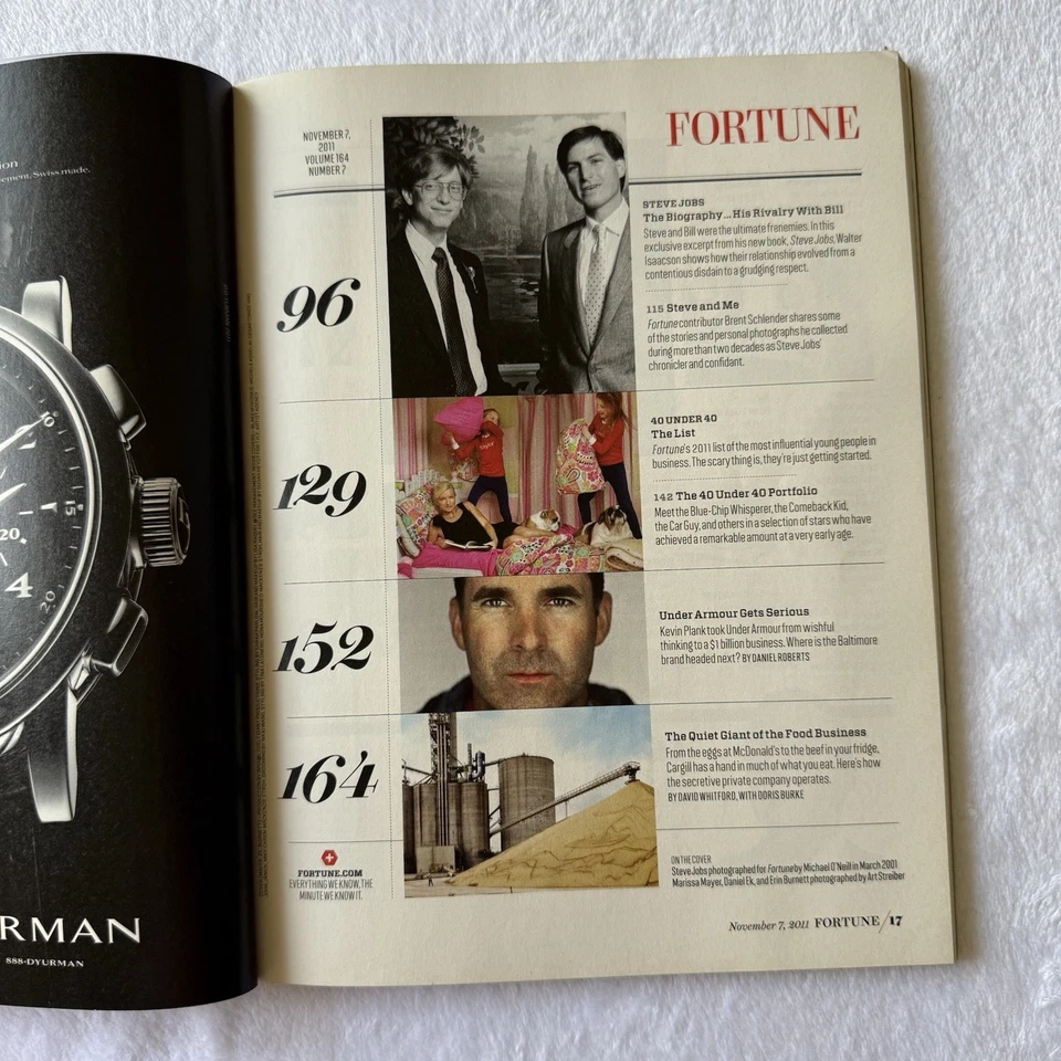 Fortune Magazine: Steve Jobs The Biography Nov 7 2011 Cargill Gates 40 Under 40 - Image 3 of 4