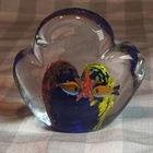 Vintage Murano Glass Aquarium Fish Paperweight 1960s