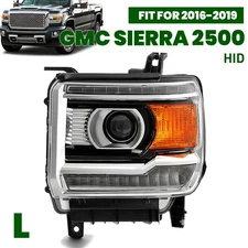 HID Headlight For 2016-2019 GMC Sierra 2500HD w/ LED DRL Projector Driver Side